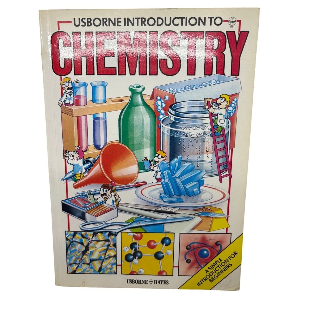 Vintage Usborne Robotics and Chemistry Science Books 1980s Hayes‎ STEM Set